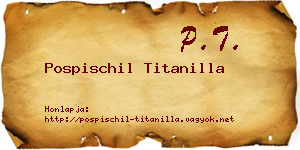 Pospischil Titanilla névjegykártya